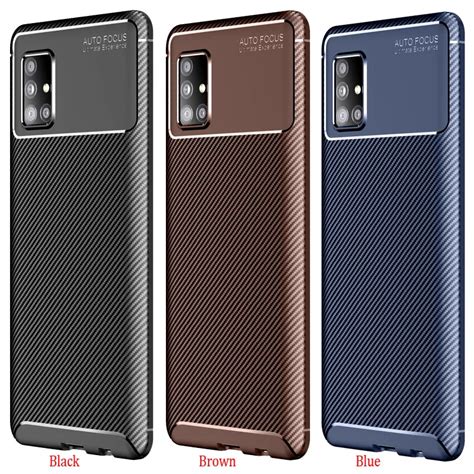 50 Stks Partij Case Voor Samsung Galaxy A21S Zachte Tpu Carbon Fiber