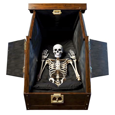 Download Skeleton In Coffin Png 05032024