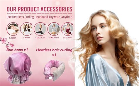 Amazon Heatless Hair Curler Satin Heatless Hair Rollers Set