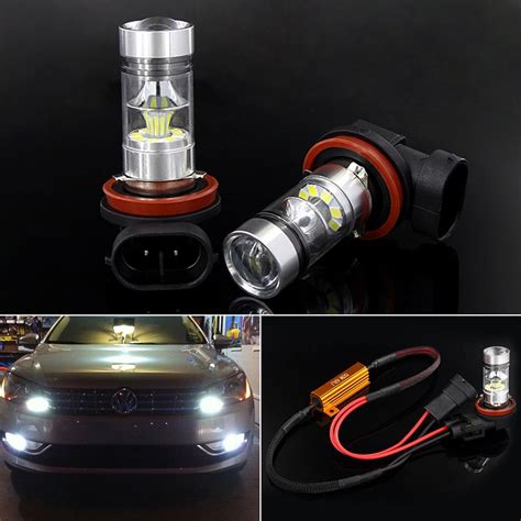 Canbus Pcs H H Led Car Bulbs Fog Lights No Error White K For