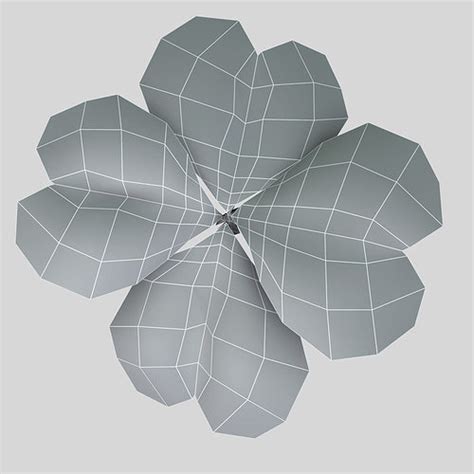 Four Leaf Clover 3d Model Obj 3ds Fbx C4d