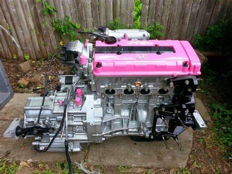 Pink Valve Cover On A B16a Engine Obd2 With S4xa Automatic Transmission