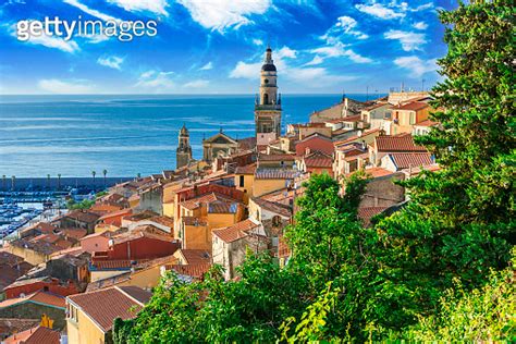 Old Town Architecture Of Menton On French Riviera