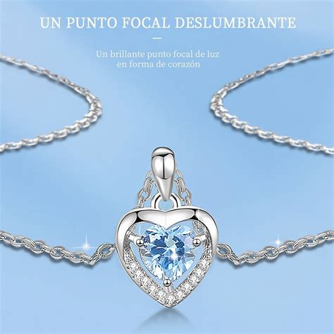 Collar Con Dije De Corazón Funbu 2022 De Plata 925 Y Cristal Para Mujer