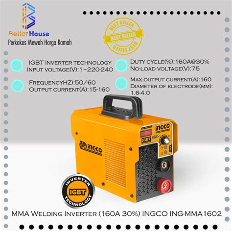 Trafo Las Listrik Mma Welding Inverter A Ingco Ing Mma