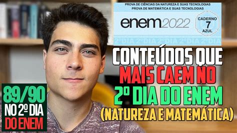 CONTEÚDOS QUE MAIS CAEM no 2º DIA do ENEM Matemática e Natureza YouTube