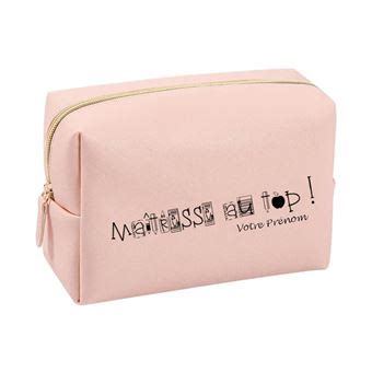 Grande Trousse De Toilette Rose Taperso Avec Motif Maitresse Au Top