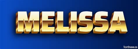 Melissa Text Effect and Logo Design Name