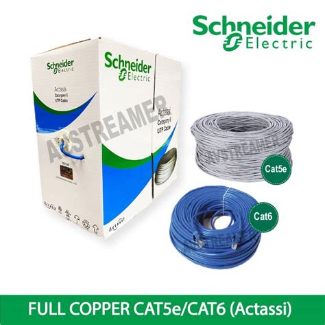 Schneider Cat5e Cat6 Cable 305m Act4p5eucm3rbgy And Act4p6ucm3rbbu4 Lazada