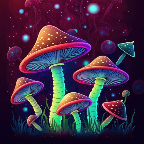 Trippy Mushrooms Wallpaper