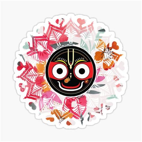 "Jagannath jai Jagannath lord Jagannath " Sticker for Sale by Krishnavi | Redbubble