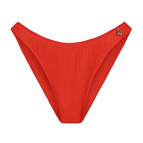 Beachlife Beachlife Fiery Red High Brazilian Bikini Hose Annadiva