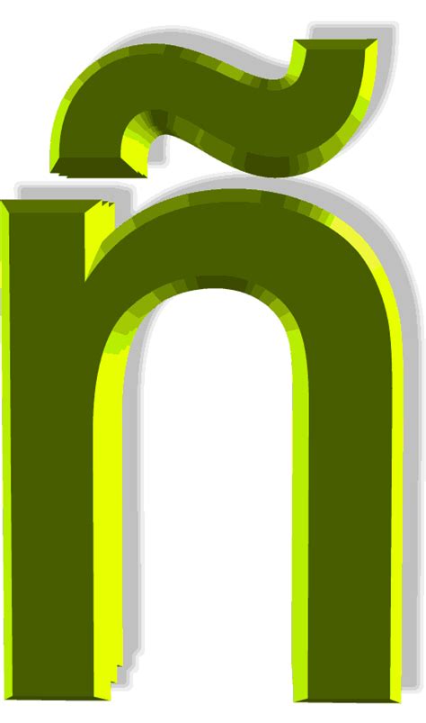 Letra ñ Minúscula Alphabet Advertising Letters