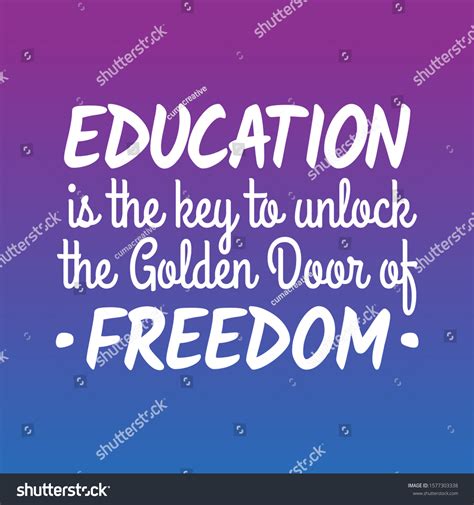 Motivational Quotes Students Education Key Unlock Stock Vector (Royalty