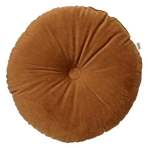 Dutch Decor Olly Sierkussen Rond Velvet Cm Tobacco Brown Br