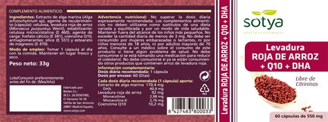 Levadura Roja De Arroz Q10 DHA Laurisilva