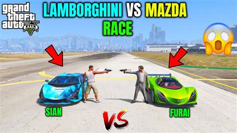 Lamborghini Sian Vs Mazda Furai Race Techno Gamerz Gta V Gameplay