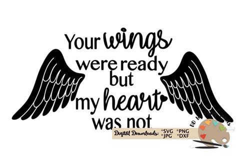 Your Wings Were Ready SVG | Heart, Quote | Design Bundles