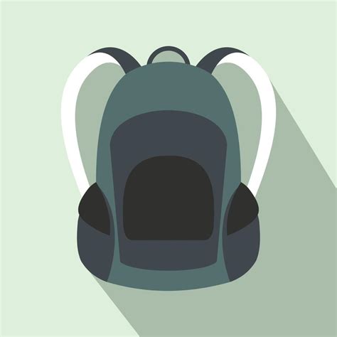 Touristic Backpack Flat Icon Vector Art At Vecteezy