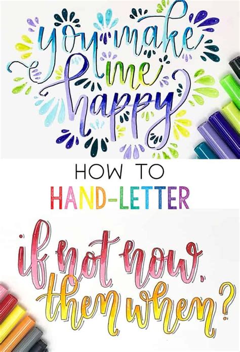 How to: Hand Lettering {Brush Lettering Supplies and Instructions} | Lettering, Hand lettering ...