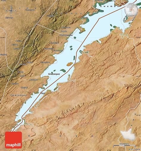 Satellite Map of Lake Kariba