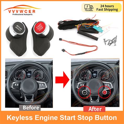 R Style Engine Start Stop Drive Select Button Steering Wheel Retrofit