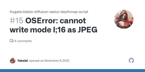 Oserror Cannot Write Mode I As Jpeg Issue Thygate Stable