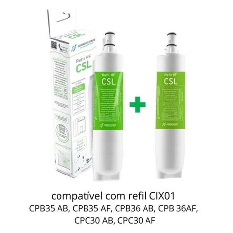 Kit 2 Refis para Purificador Consul compatível CIX01 CPB35AB CPB35AF