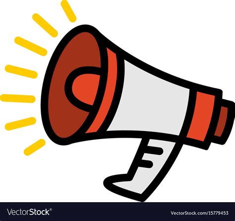 Megaphone Loudspeaker Bullhorn Announcement Alert Vector Image