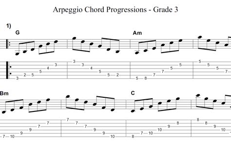 6 Major And Minor Arpeggio Practice Exercises With Chord Progressions