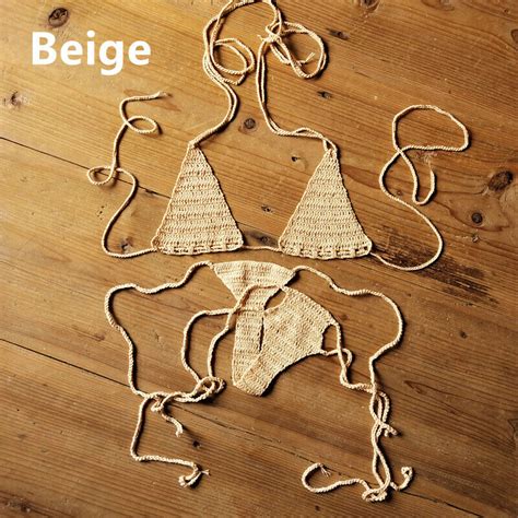 Cotton 13 Color Crochet Micro Swimwear Extreme Mini Sexy Bikini Set Sunbathing EBay
