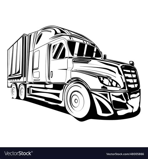 Truck logo isolated on white Royalty Free Vector Image