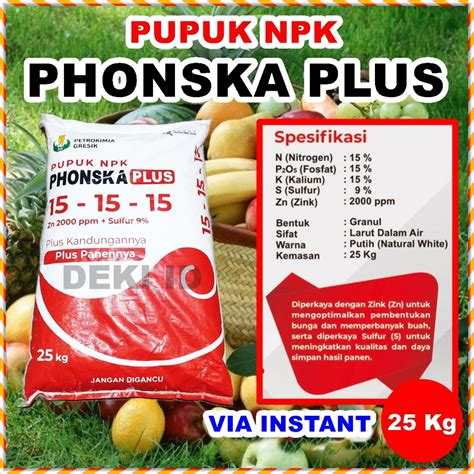 Jual Phonska Plus Kg Pupuk Npk Ponska Kemasan Pabrik Via