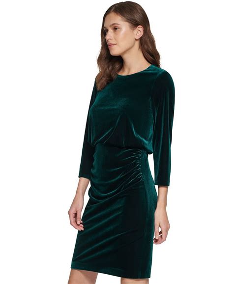 Dkny Velvet Blouson 34 Sleeve Sheath Dress Macys