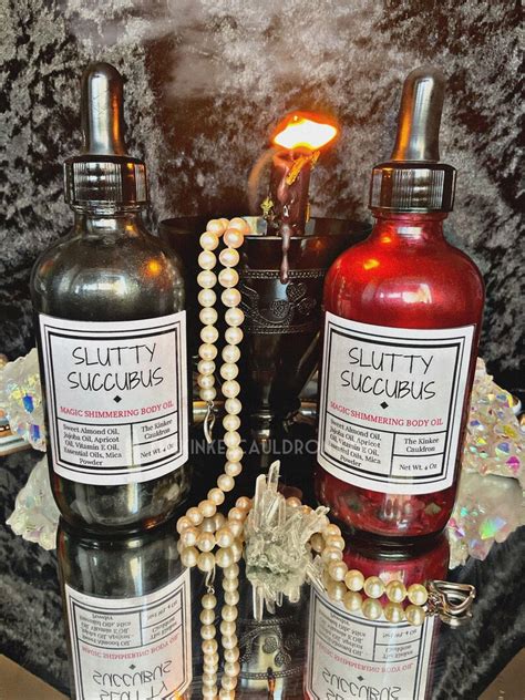 Magick Oil Slutty Succubus Shimmering Massage And Body Oil Etsy