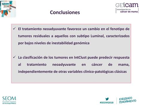 LA CLASIFICACIÓN EN INTEGRATIVE CLUSTERS DEL CÁNCER DE MAMA PREDICE