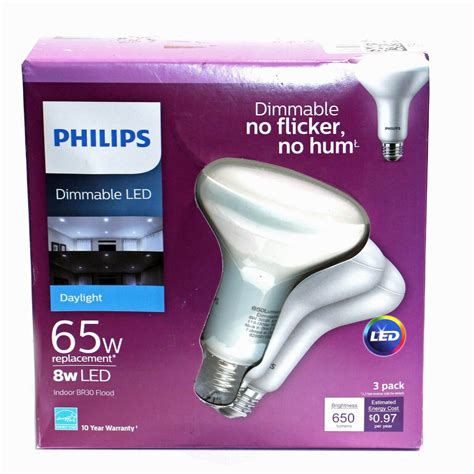 Philips 65 Watt Equivalent Br30 Dimmable Led Light Bulb Daylight 3 Pack Ebay