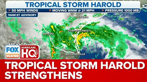 Tropical Storm Harold Strengthens As Landfall Is Imminent In South