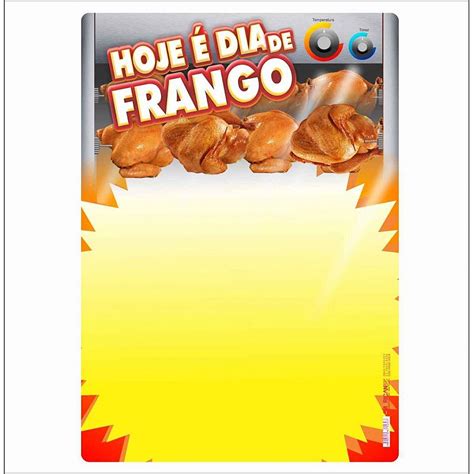 CARTAZ HOJE É DIA DE FRANGO 40X60CM C 50 UNIDADES CARTAZISTA