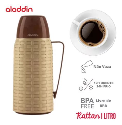 Garrafa Térmica Aladdin Rattan 1 Litro Mantém Café Quente