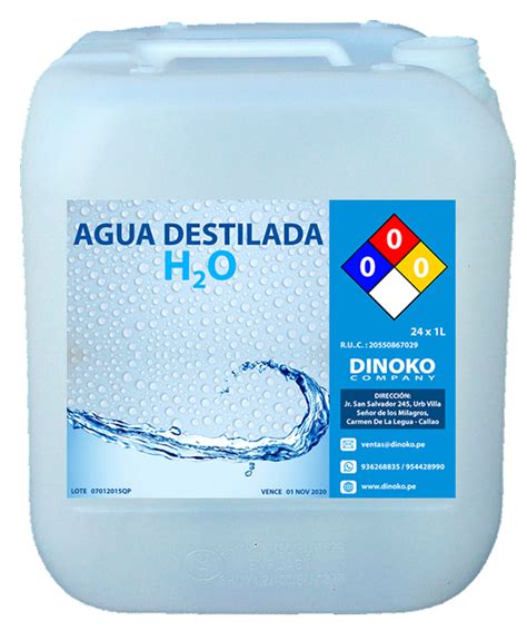 Agua Destilada Dinoko Company Sac Tratamiento De Agua Y Aguas