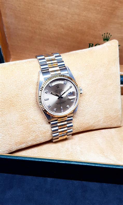 Not Available Rolex Oyster Perpetual Full Gold Tridor Day Date Ref