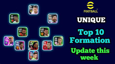 Top Unique Formation In Efootball 2023 Formation Update In Efootball