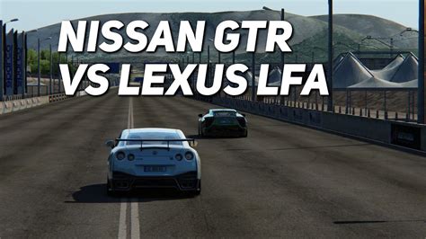 Nissan GTR Vs Lexus LFA Drag Race Assetto Corsa YouTube