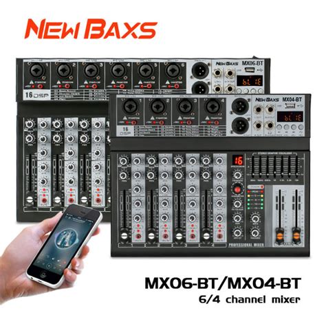 NEW BAXS MX04BT MX06BT Audio Mixer Profesional 4 6 Chanel Saluran 16