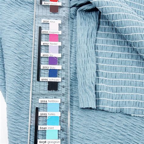 Crincle Jersey arctic blue hellblau geraffter Bio Stoff für Tücher