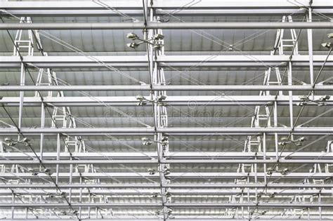 Ceiling Steel Roof Stock Photo Image Of Perspective 53164624