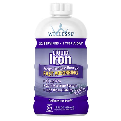 Wellesse Liquid Iron Natural Berry Walgreens