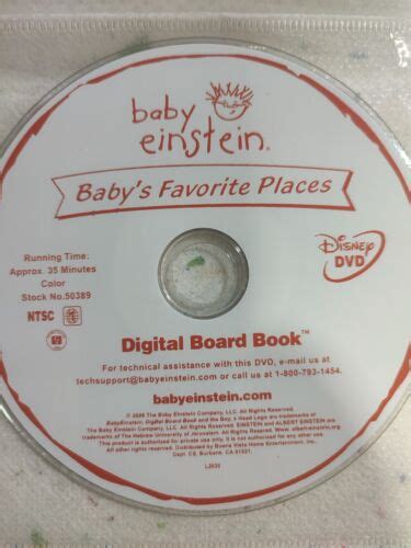 Baby Einstein Dvd Baby S Favorite Places Dvd No Box Loose Region Ntsc