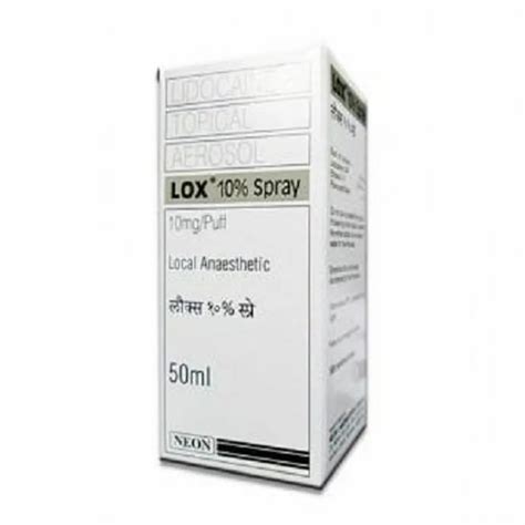 Lox Lidocain Topical Aerosol Spray At Rs Bottle Lidocaine